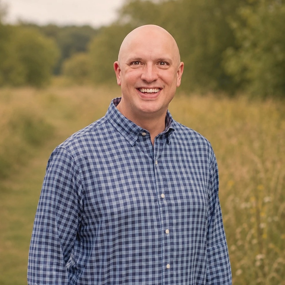 Jake, standing on a prairie trail